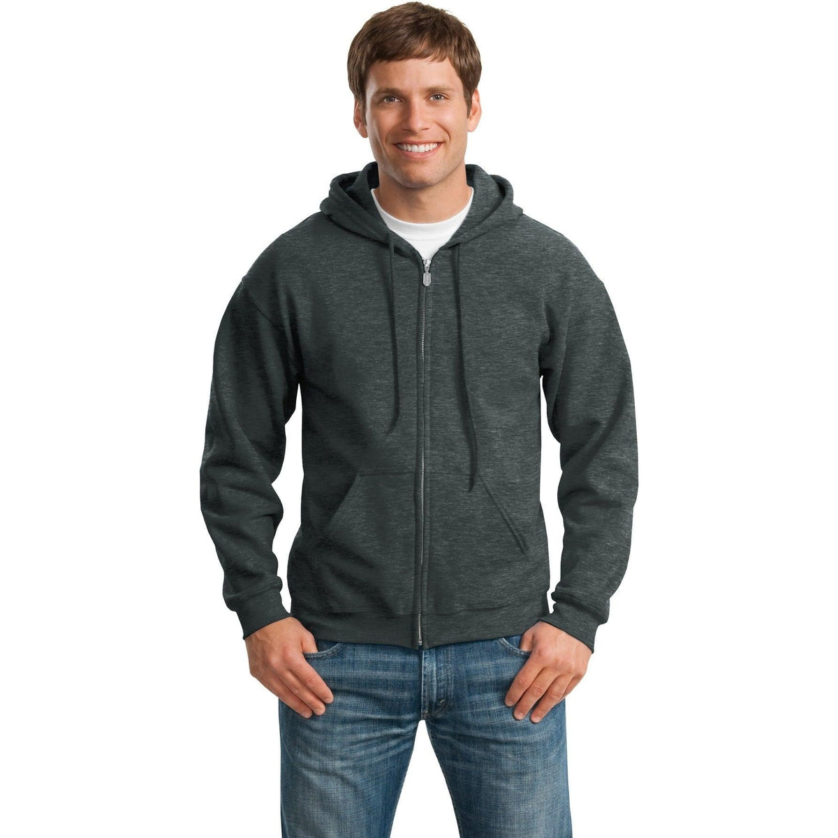 no-logo Gildan Heavy Blend Full-Zip Hooded Sweatshirt-Regular-Gildan-Thread Logic