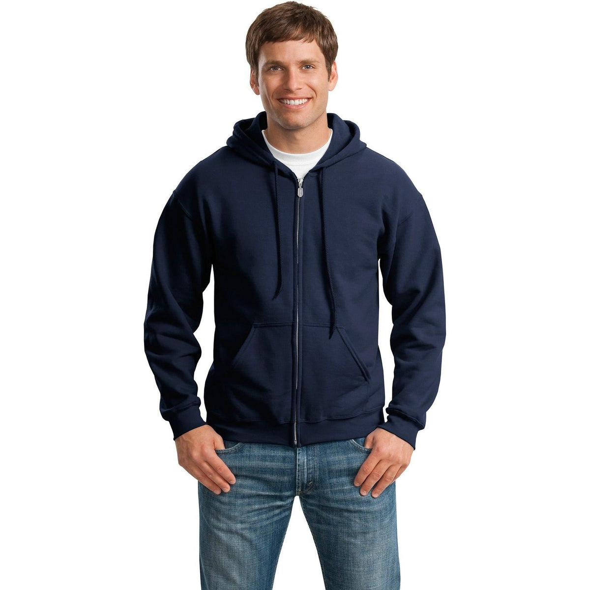 no-logo Gildan Heavy Blend Full-Zip Hooded Sweatshirt-Regular-Gildan-Thread Logic