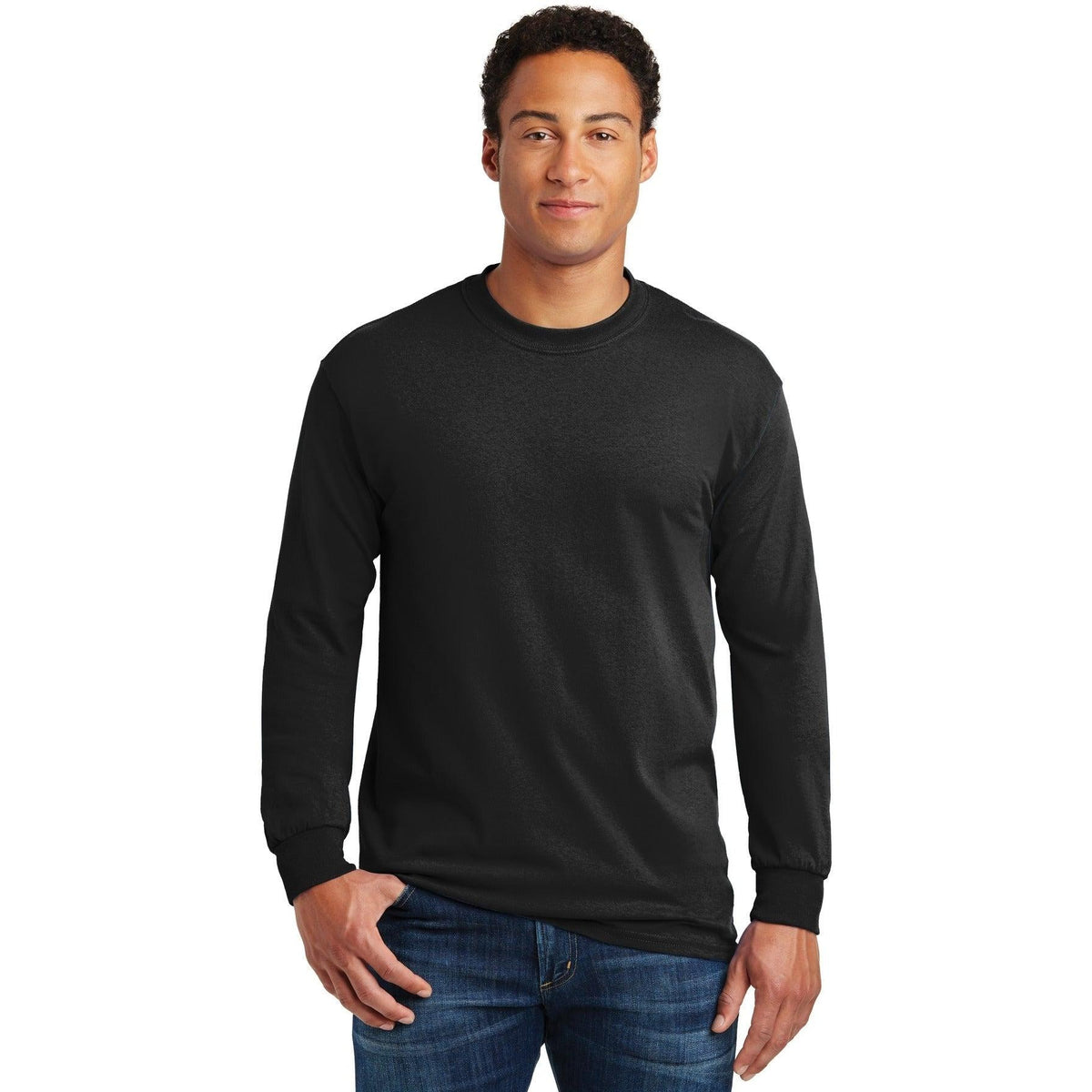 no-logo Gildan Heavy Cotton 100% Cotton Long Sleeve T-Shirt-Regular-Gildan-Thread Logic