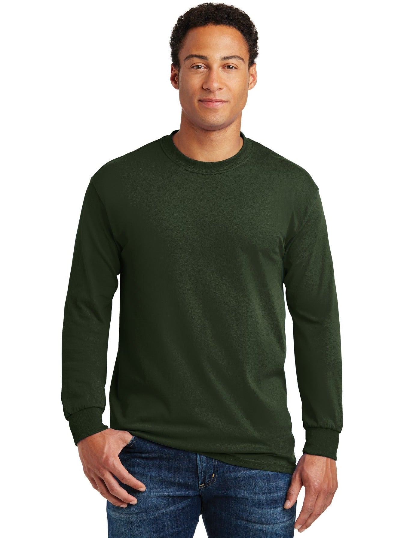 no-logo Gildan Heavy Cotton 100% Cotton Long Sleeve T-Shirt-Regular-Gildan-Thread Logic