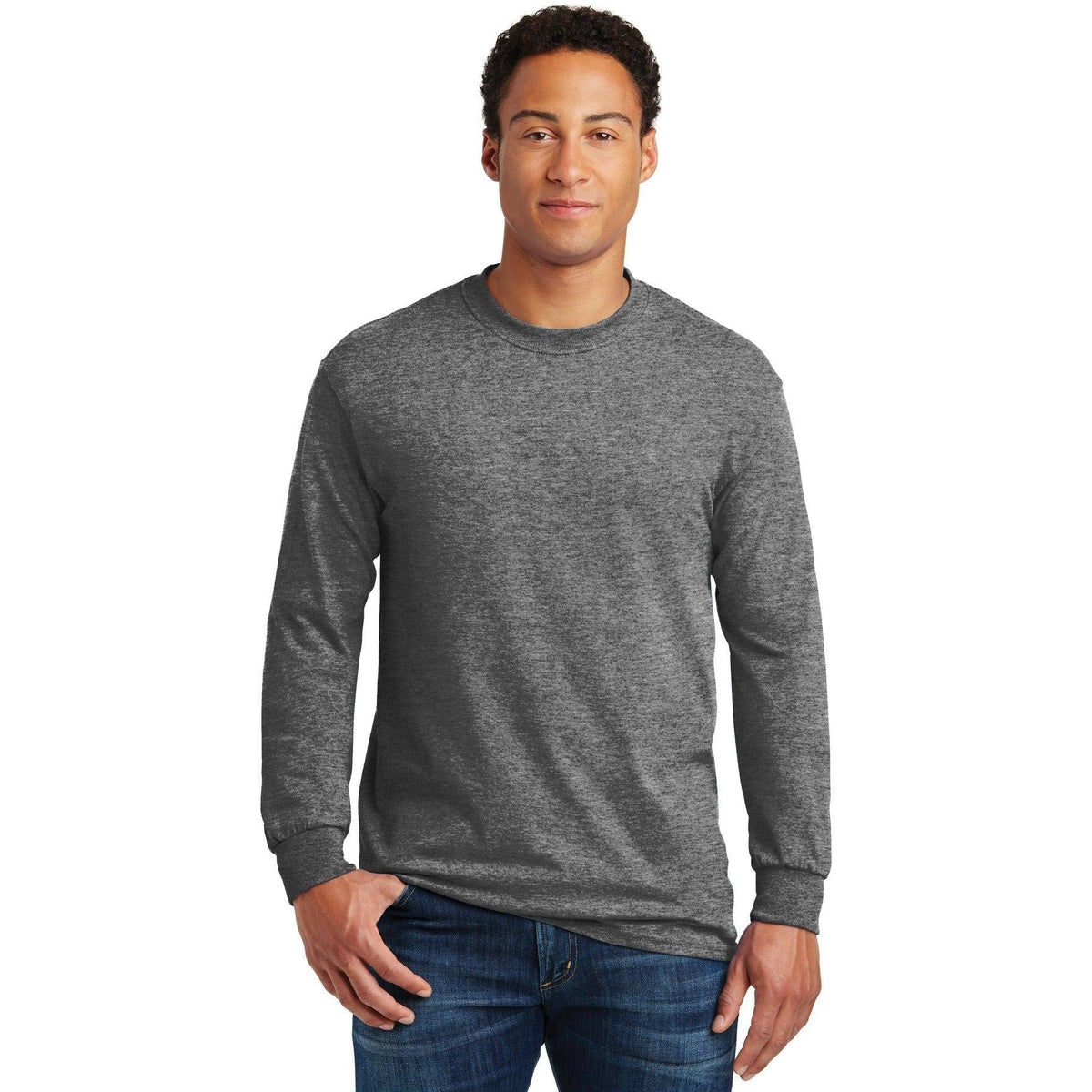 no-logo Gildan Heavy Cotton 100% Cotton Long Sleeve T-Shirt-Regular-Gildan-Thread Logic