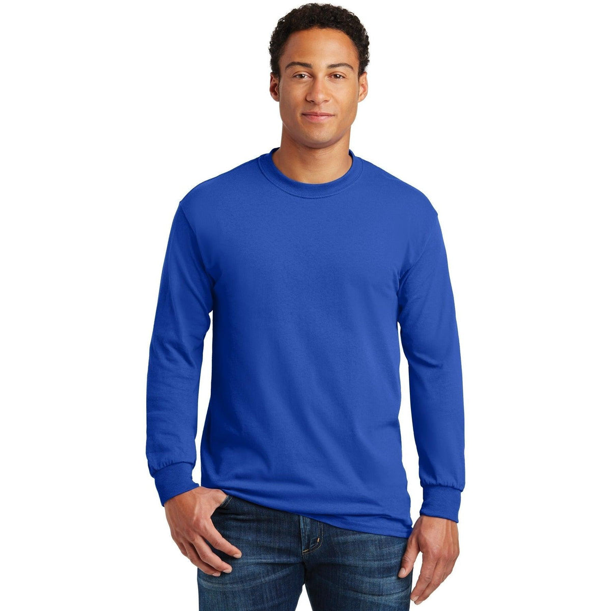 no-logo Gildan Heavy Cotton 100% Cotton Long Sleeve T-Shirt-Regular-Gildan-Thread Logic