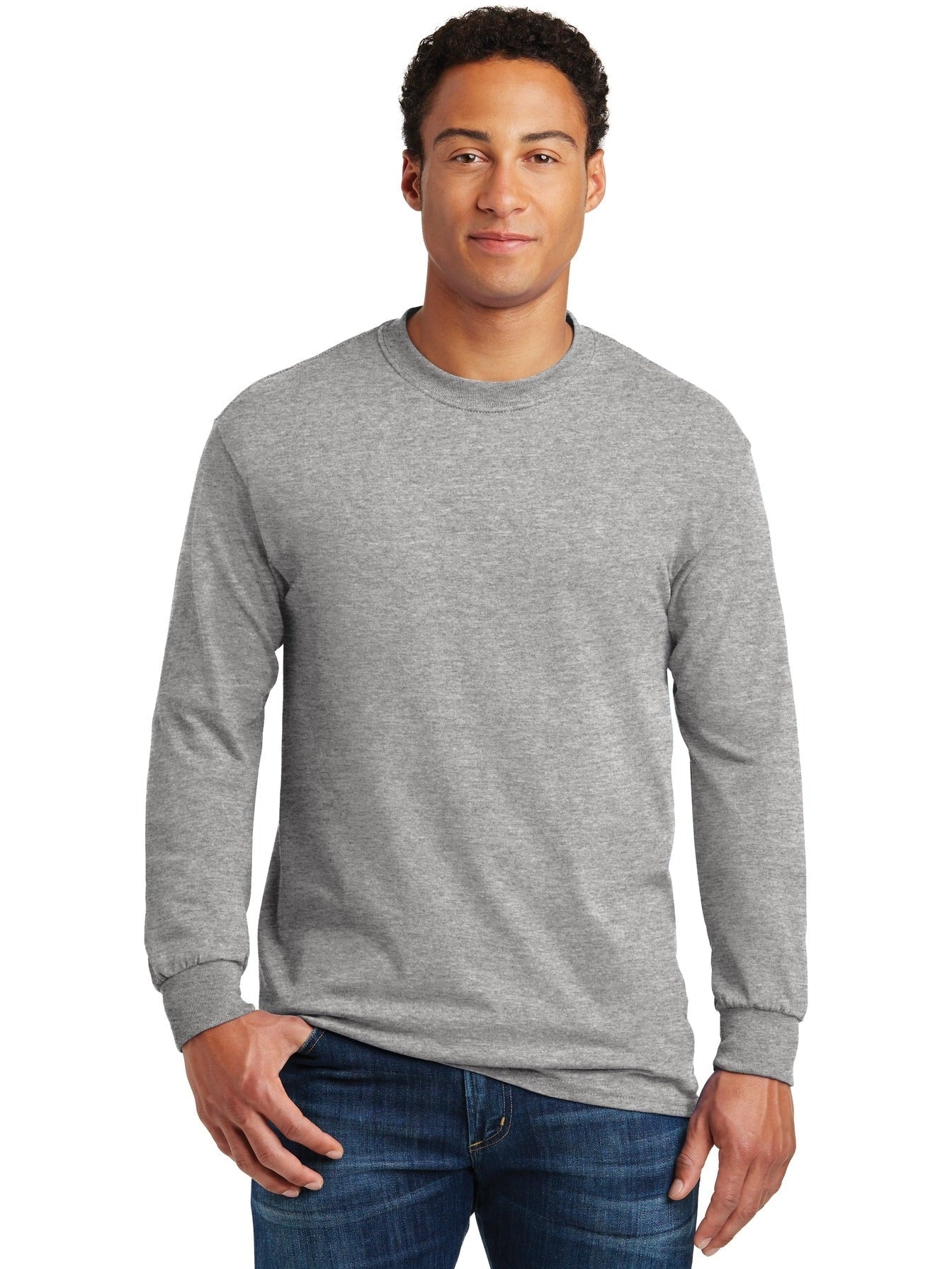no-logo Gildan Heavy Cotton 100% Cotton Long Sleeve T-Shirt-Regular-Gildan-Thread Logic