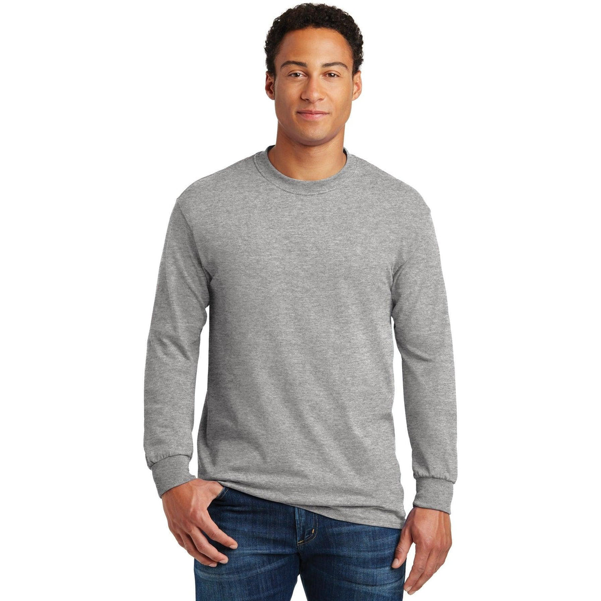 no-logo Gildan Heavy Cotton 100% Cotton Long Sleeve T-Shirt-Regular-Gildan-Thread Logic