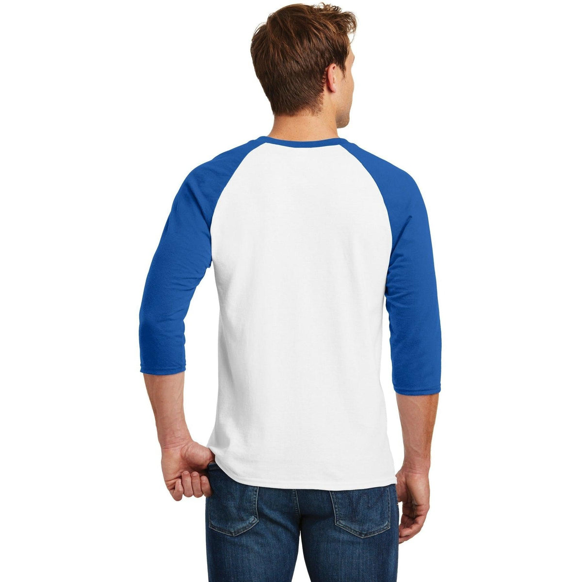no-logo Gildan Heavy Cotton 3/4-Sleeve Raglan T-Shirt-Regular-Gildan-Thread Logic
