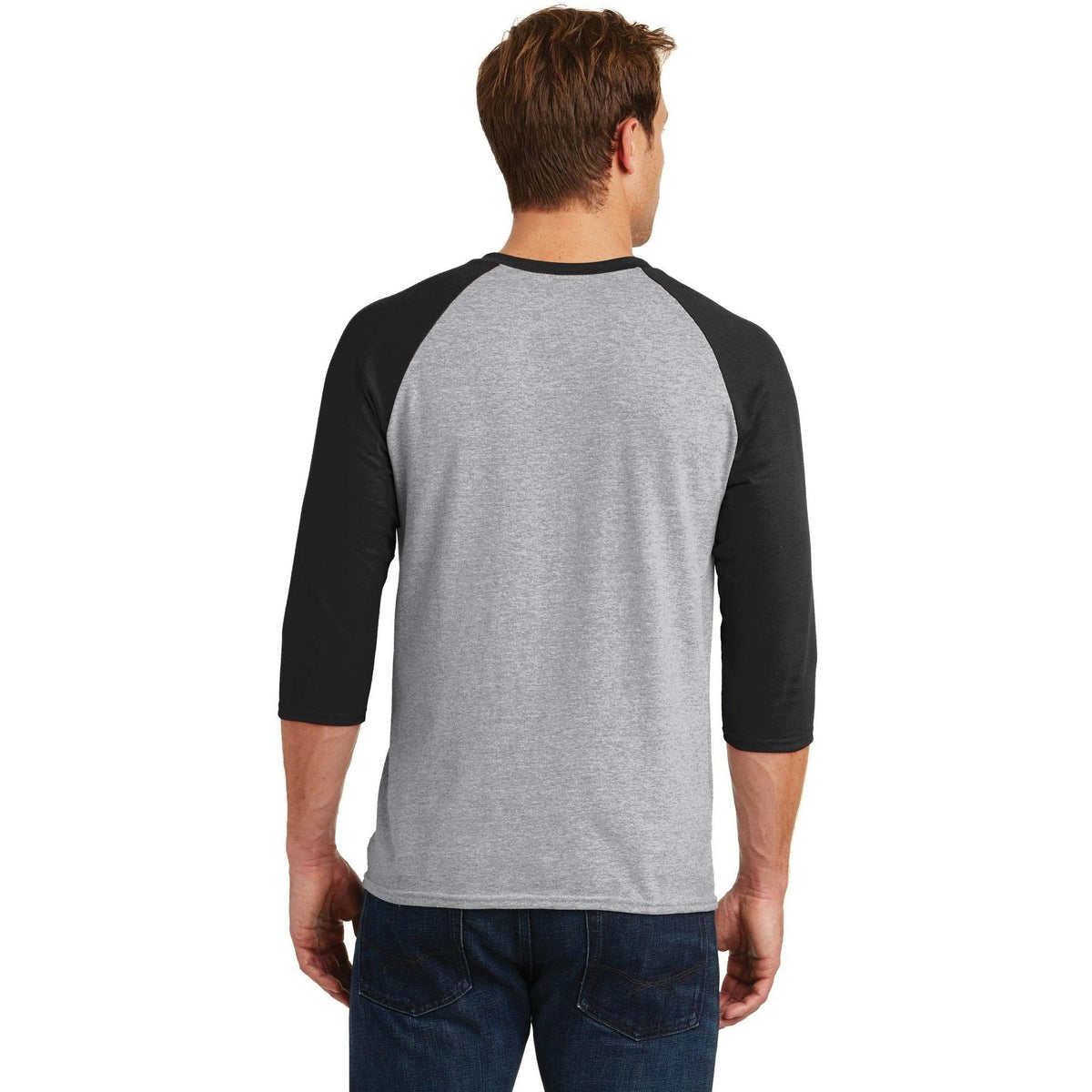 no-logo Gildan Heavy Cotton 3/4-Sleeve Raglan T-Shirt-Regular-Gildan-Thread Logic