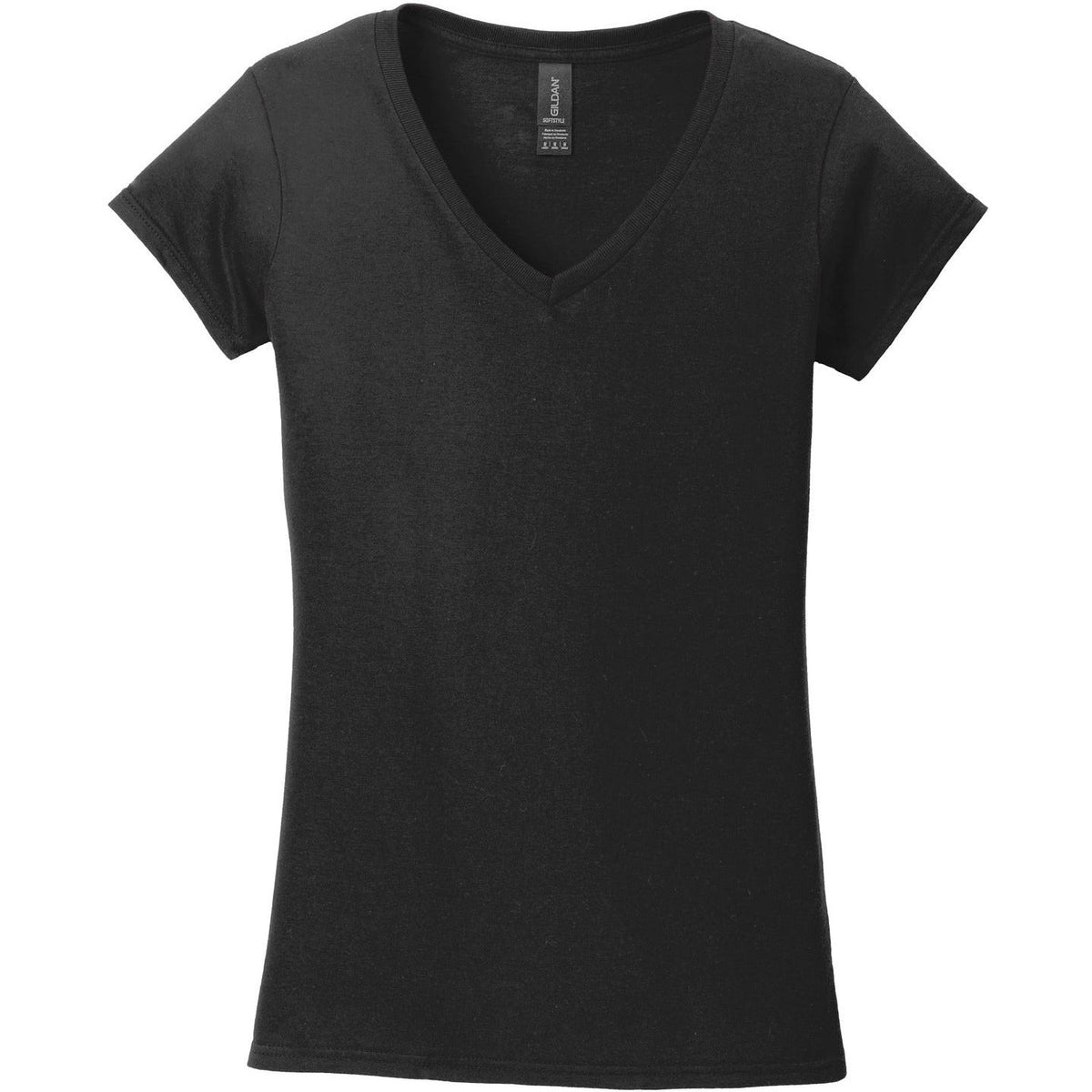 no-logo Gildan Softstyle Ladies Fit V-Neck T-Shirt