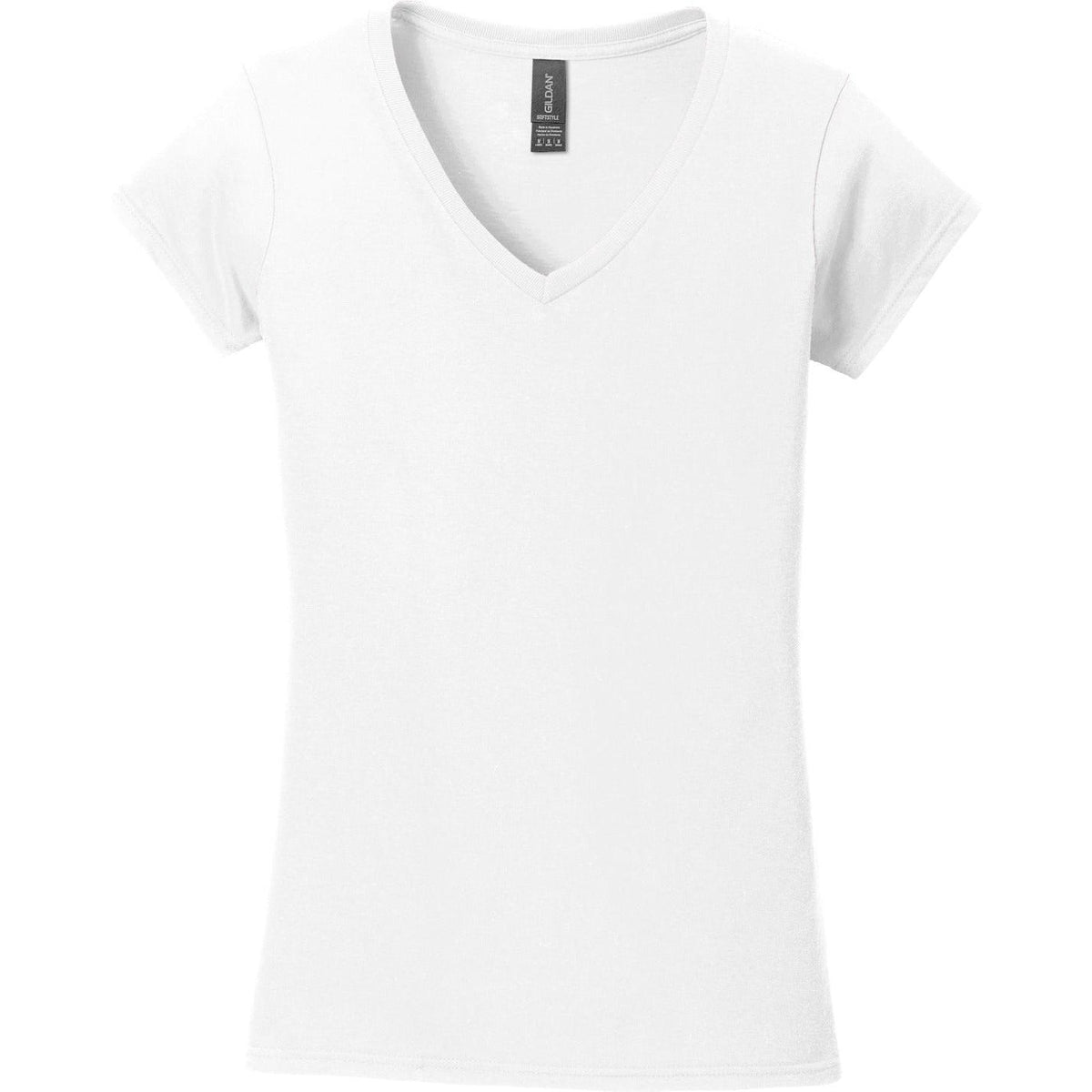 no-logo Gildan Softstyle Ladies Fit V-Neck T-Shirt