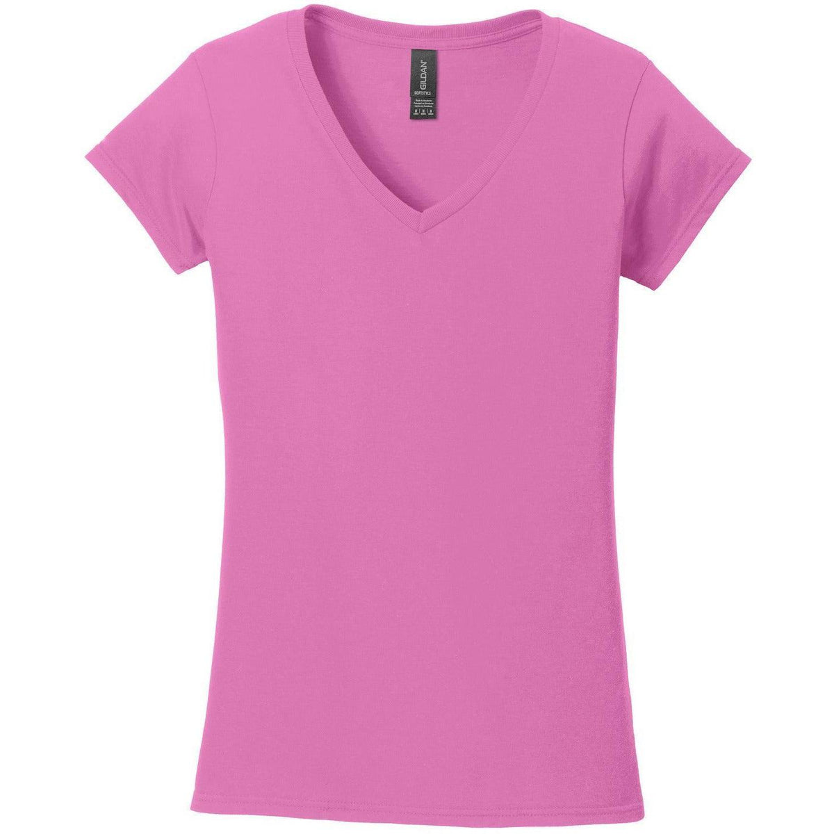 no-logo Gildan Softstyle Ladies Fit V-Neck T-Shirt