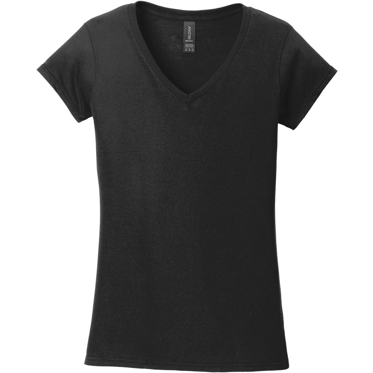 no-logo Gildan Softstyle Ladies Fit V-Neck T-Shirt