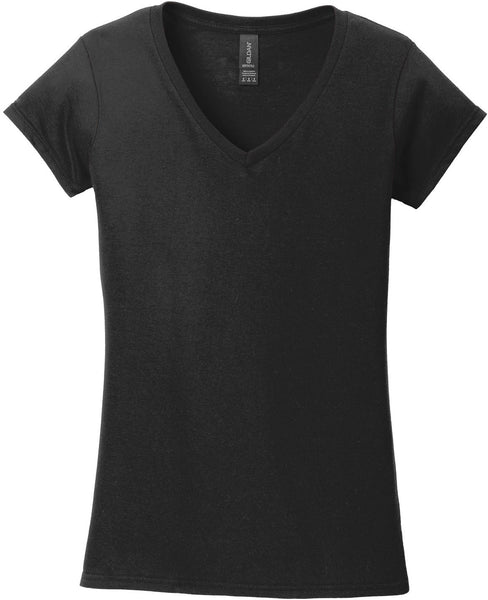 plain black v neck t shirt women's