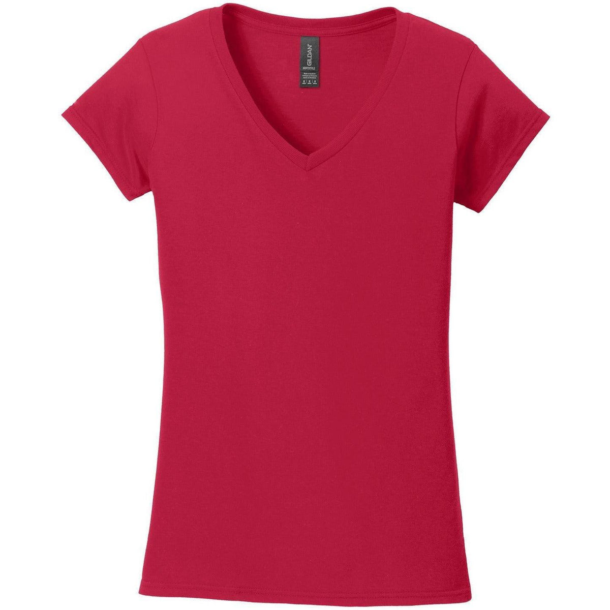 no-logo Gildan Softstyle Ladies Fit V-Neck T-Shirt