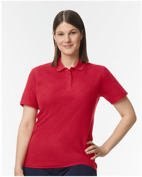 no-logo Gildan Softstyle Ladies Pique Polo-Apparel-Gildan-Cherry Red-S-Thread Logic