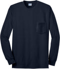 Gildan Ultra Cotton 100% Cotton Long Sleeve T-Shirt with Pocket