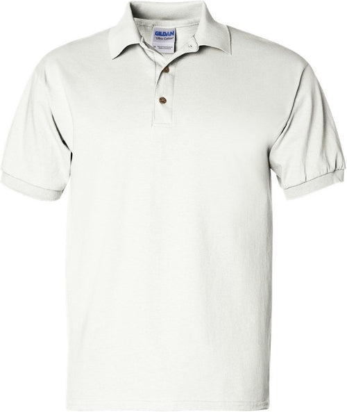 Gildan Ultra Cotton Jersey Polo Shirt-Men's Polos-Gildan-White-S-Thread Logic