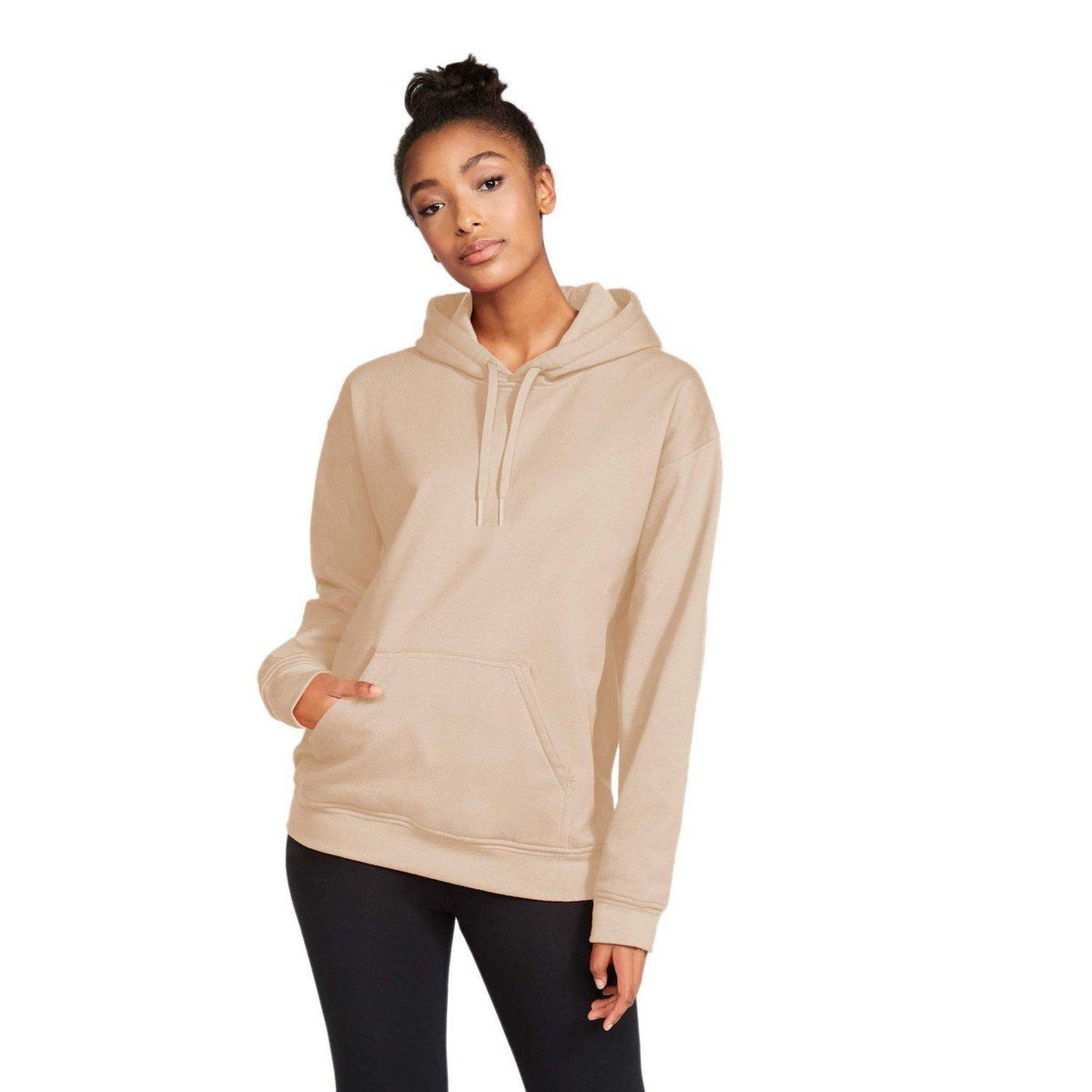 no-logo  Gildan Unisex Softstyle Fleece Pullover Hooded Sweatshirt-Ladies Layering-Gildan-Sand-S-Thread Logic