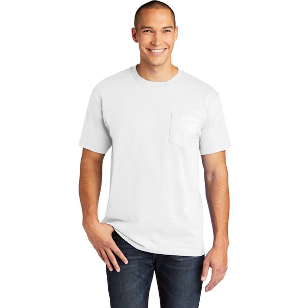 no-logo CLOSEOUT - Gildan Hammer Pocket T-Shirt-Gildan-White-S-Thread Logic