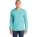 no-logo CLOSEOUT - Gildan Hammer Long Sleeve T-Shirt-Gildan-Lagoon Blue-S-Thread Logic