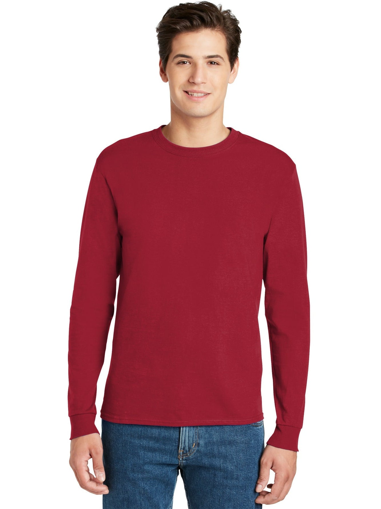 no-logo Hanes Authentic 100% Cotton Long Sleeve T-Shirt-Regular-Hanes-Thread Logic