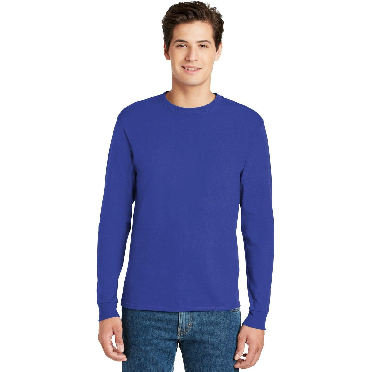 no-logo Hanes Authentic 100% Cotton Long Sleeve T-Shirt-Regular-Hanes-Thread Logic