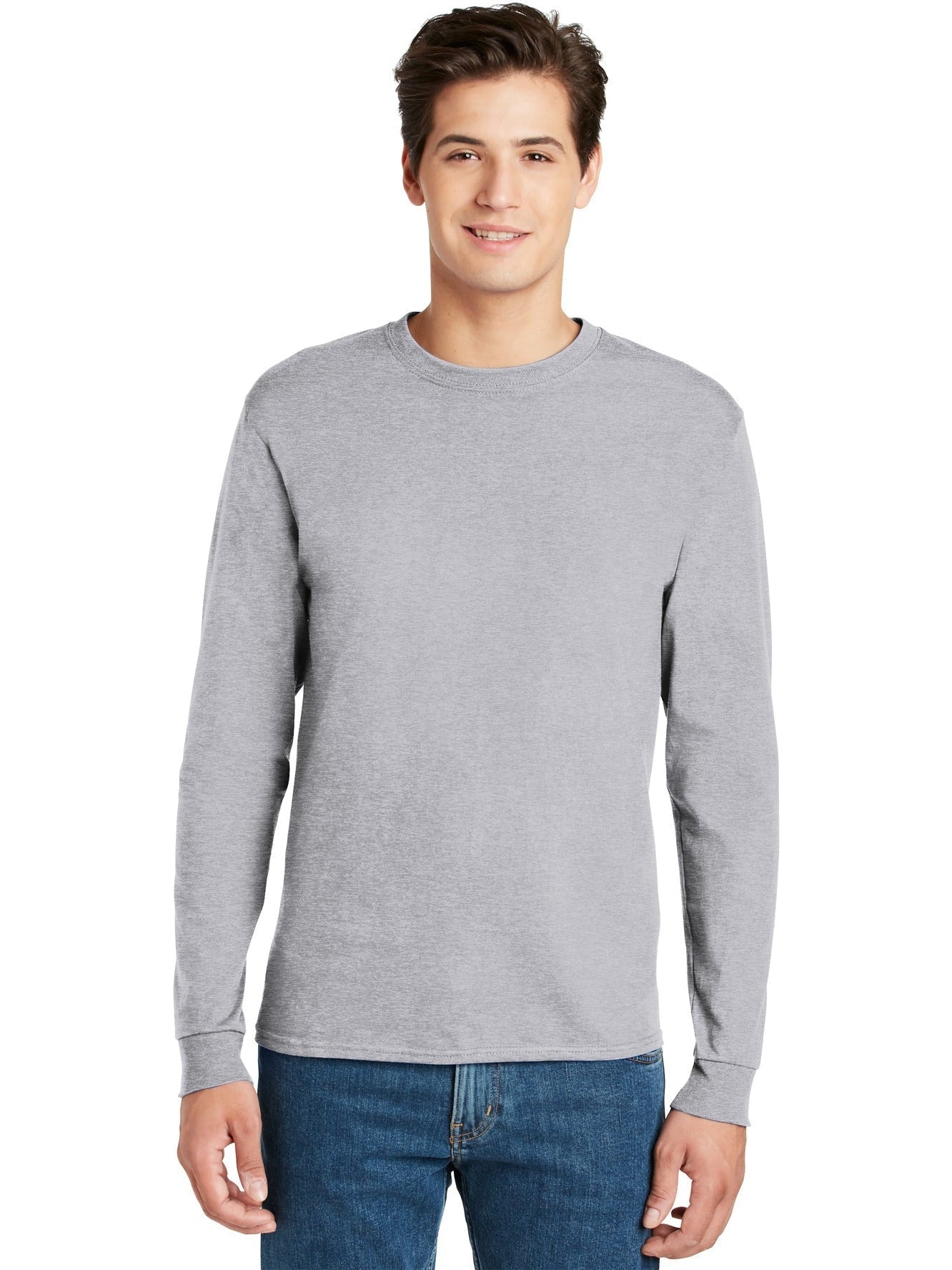 no-logo Hanes Authentic 100% Cotton Long Sleeve T-Shirt-Regular-Hanes-Thread Logic