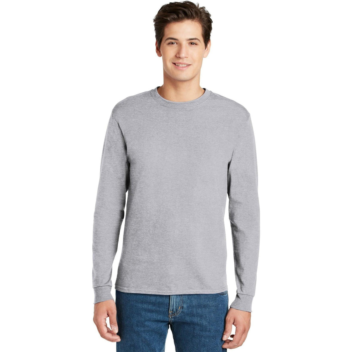 no-logo Hanes Authentic 100% Cotton Long Sleeve T-Shirt-Regular-Hanes-Thread Logic