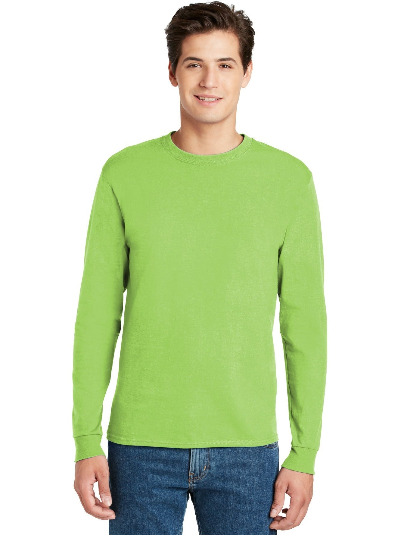 no-logo Hanes Authentic 100% Cotton Long Sleeve T-Shirt-Regular-Hanes-Thread Logic