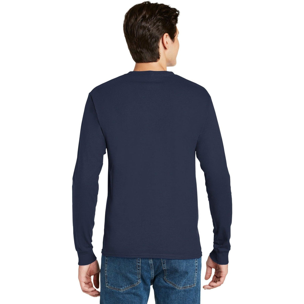 no-logo Hanes Authentic 100% Cotton Long Sleeve T-Shirt-Regular-Hanes-Thread Logic