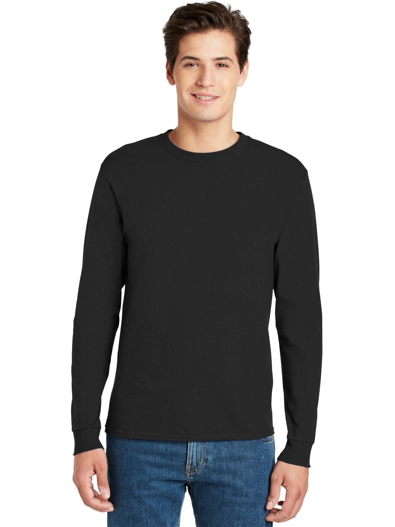 no-logo Hanes Authentic 100% Cotton Long Sleeve T-Shirt-Regular-Hanes-Thread Logic