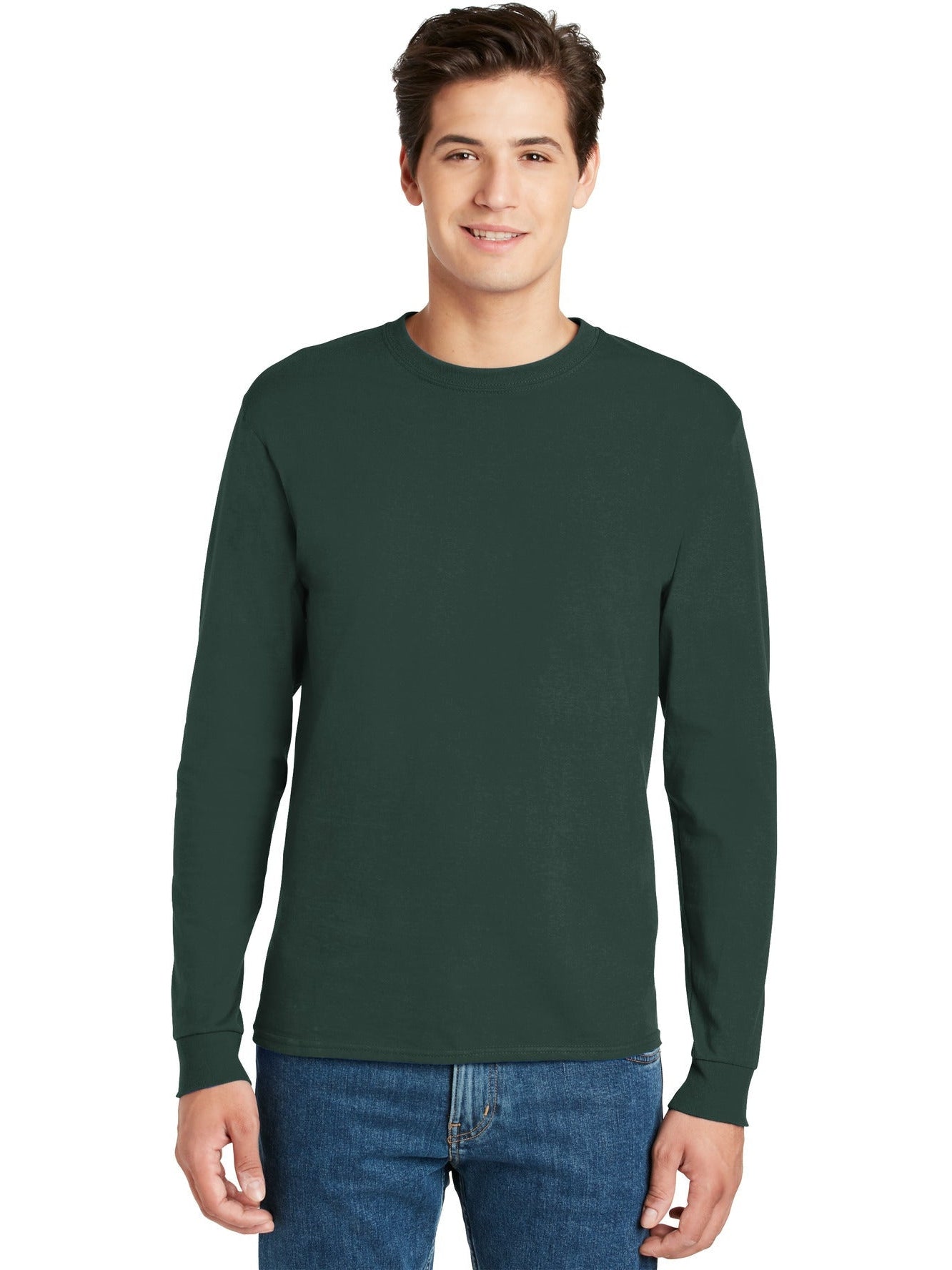 no-logo Hanes Authentic 100% Cotton Long Sleeve T-Shirt-Regular-Hanes-Thread Logic