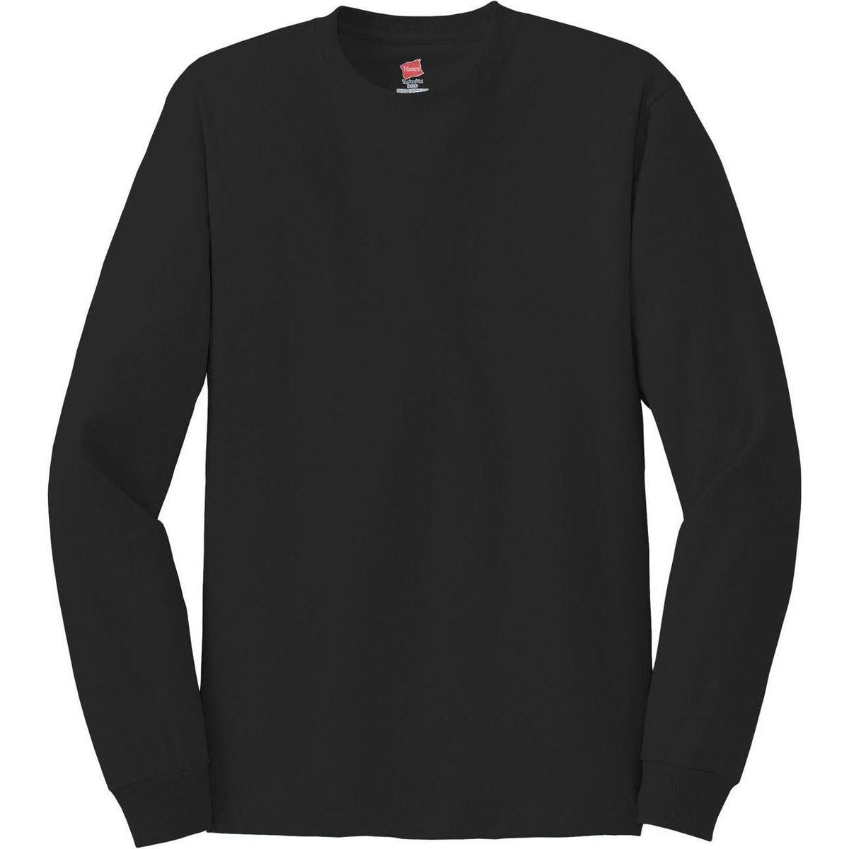 no-logo Hanes Authentic 100% Cotton Long Sleeve T-Shirt-Regular-Hanes-Black-S-Thread Logic