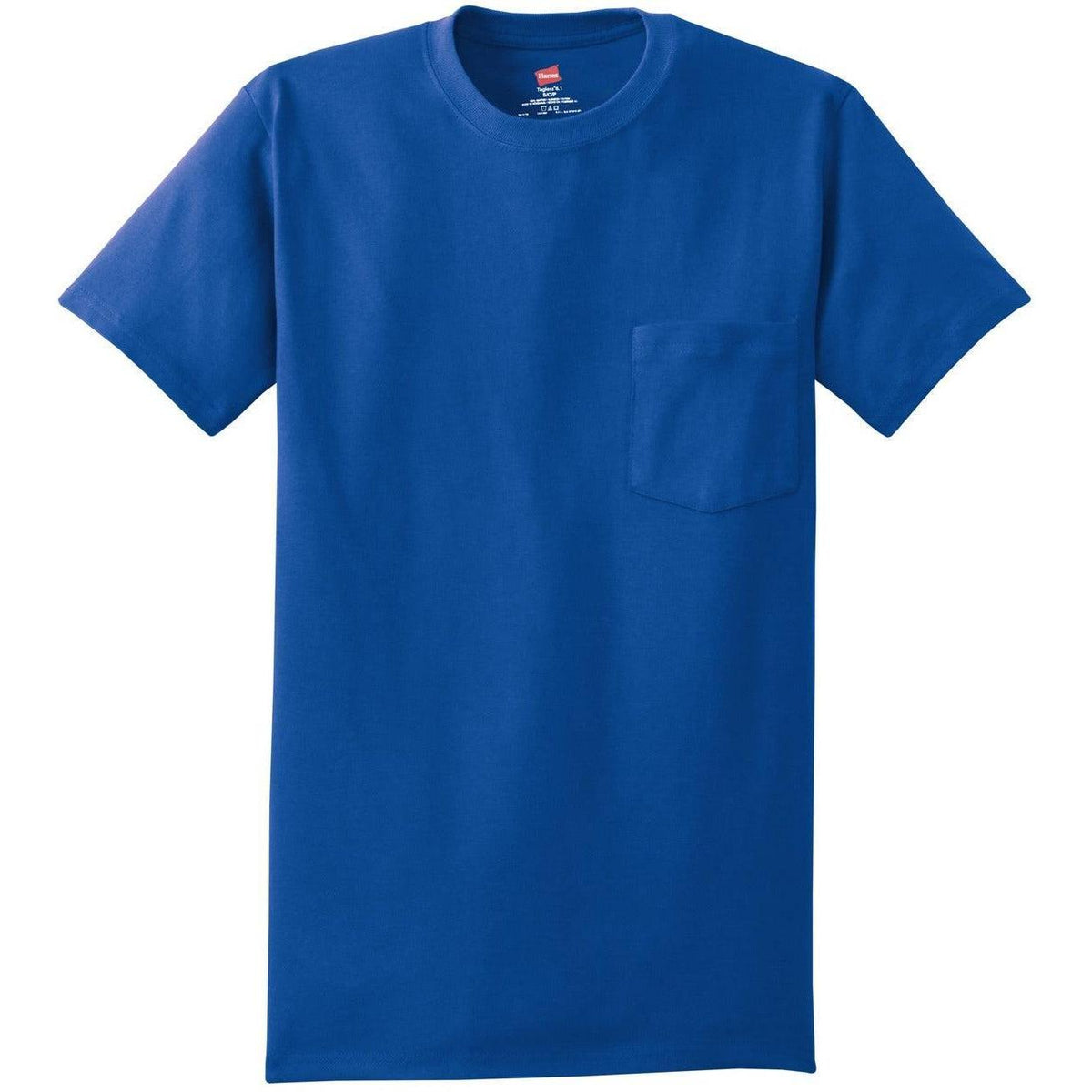 no-logo Hanes Authentic Cotton T-Shirt with Pocket-Polos-Hanes-Deep Royal-S-Thread Logic