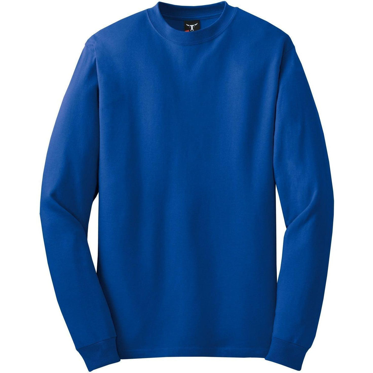 no-logo Hanes Beefy Long Sleeve Cotton T-Shirt-Regular-Hanes-Deep Royal-S-Thread Logic