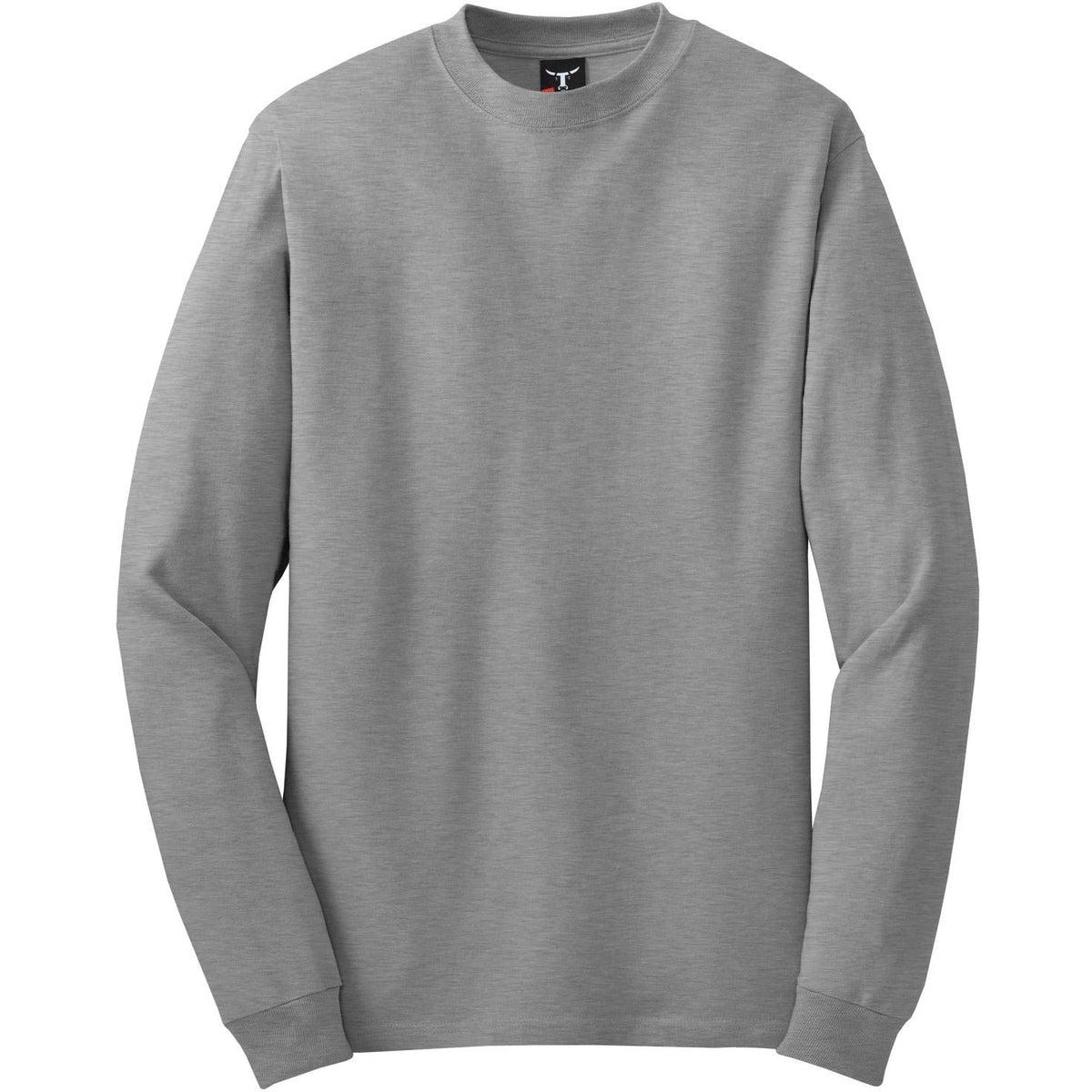 no-logo Hanes Beefy Long Sleeve Cotton T-Shirt-Regular-Hanes-Light Steel-S-Thread Logic