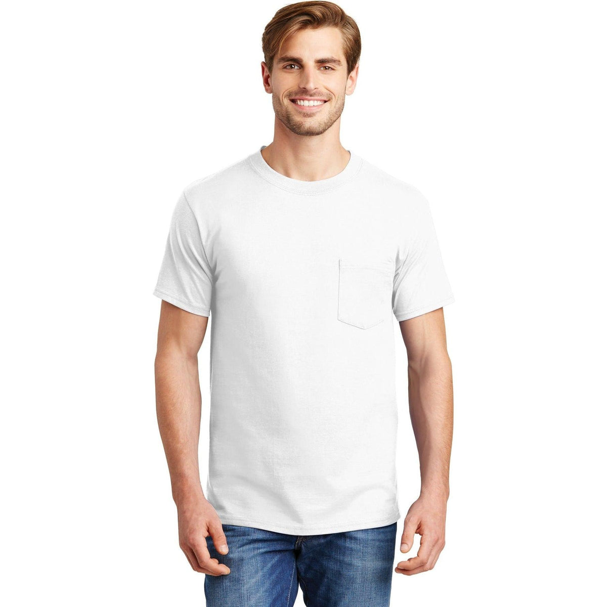 no-logo Hanes Beefy T-Shirt with Pocket-Polos-Hanes-Thread Logic