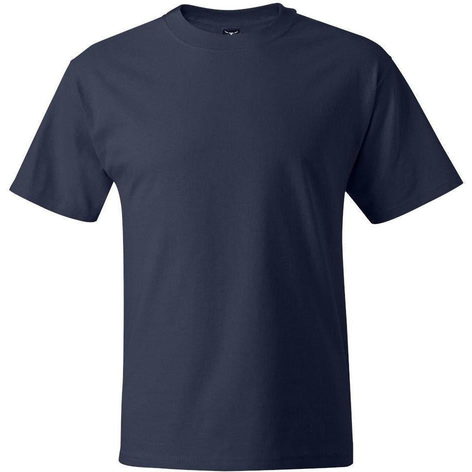 no-logo Hanes Beefy-T Tall Short Sleeve T-Shirt-Polos-Hanes-Navy-LT-Thread Logic