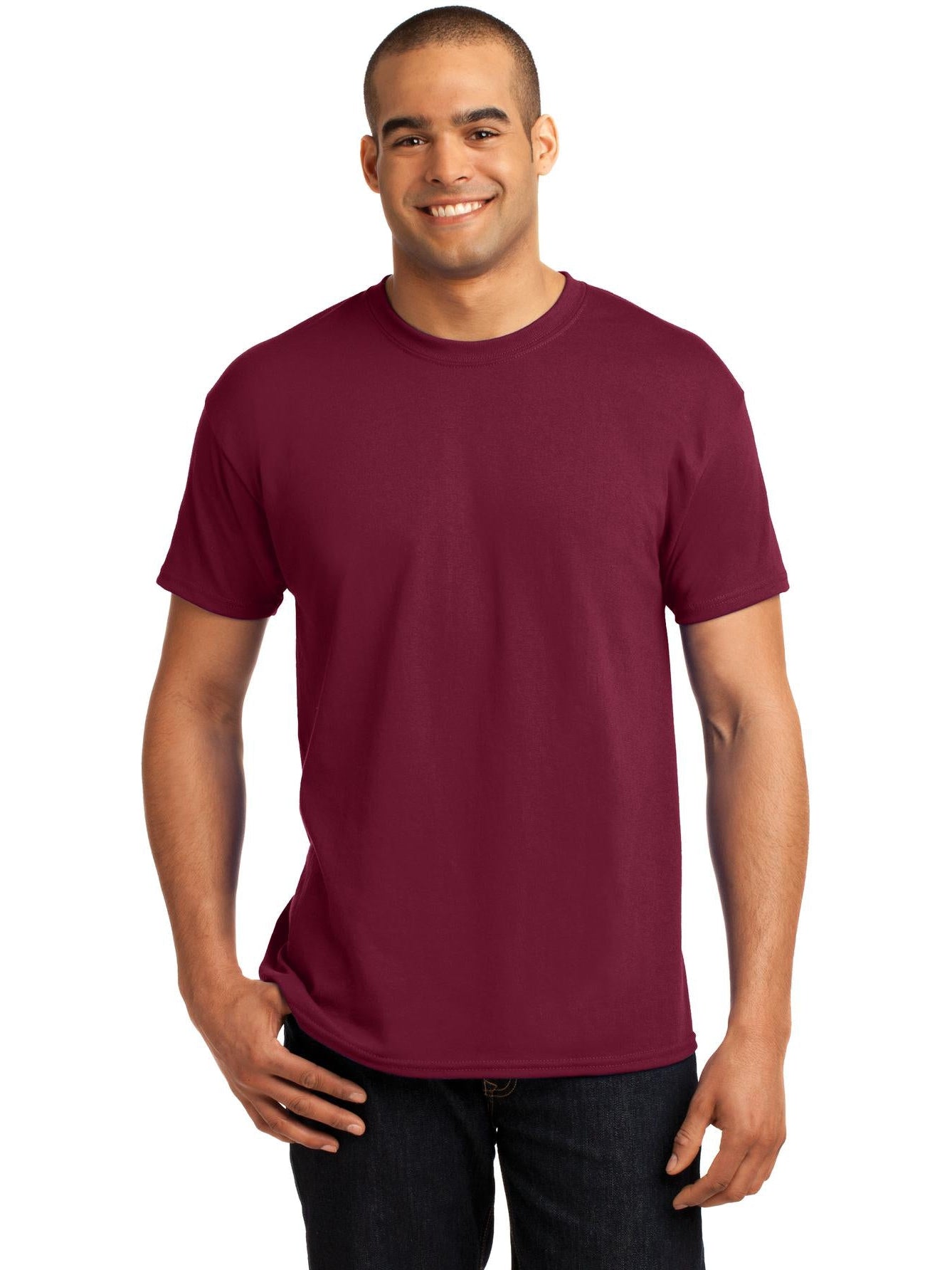 no-logo Hanes EcoSmart 50/50 Cotton/Poly T-Shirt-Regular-Hanes-Thread Logic