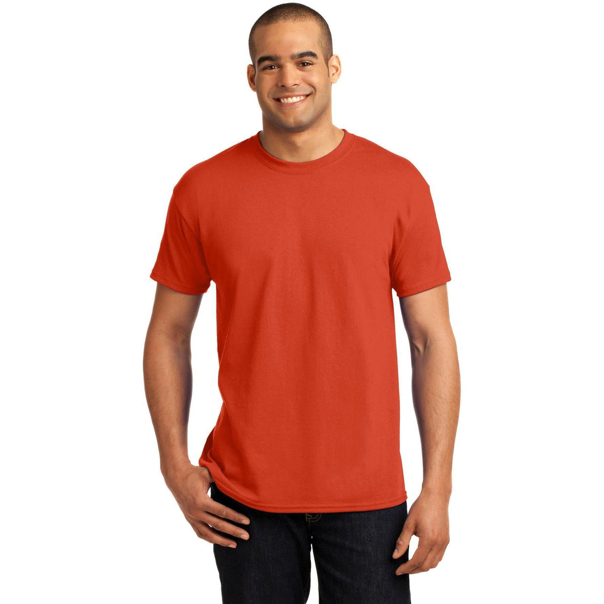 no-logo Hanes EcoSmart 50/50 Cotton/Poly T-Shirt-Regular-Hanes-Thread Logic