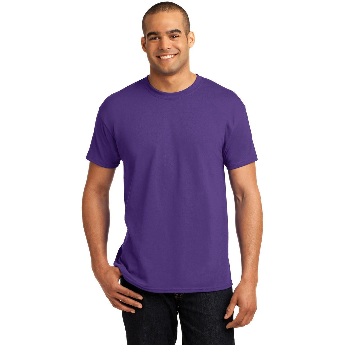 no-logo Hanes EcoSmart 50/50 Cotton/Poly T-Shirt-Regular-Hanes-Thread Logic