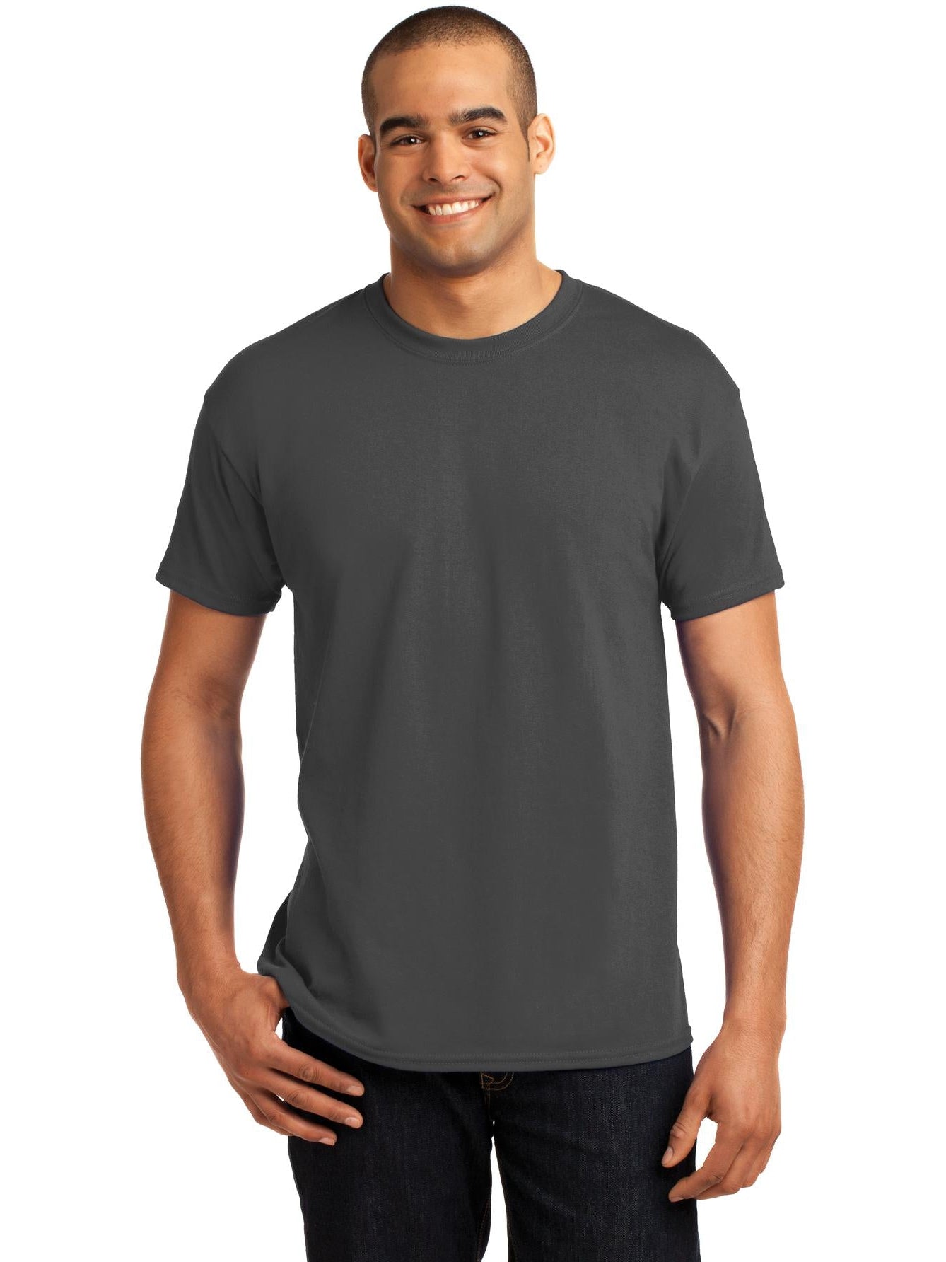no-logo Hanes EcoSmart 50/50 Cotton/Poly T-Shirt-Regular-Hanes-Thread Logic