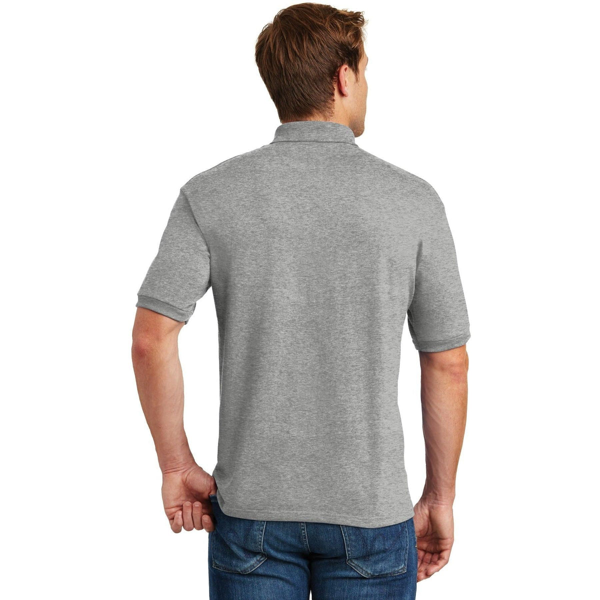 no-logo Hanes EcoSmart 5.2-Ounce Jersey Knit Sport Shirt-Regular-Hanes-Thread Logic