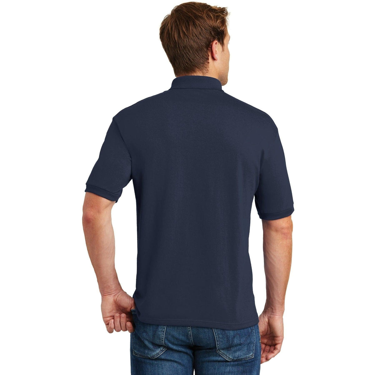 no-logo Hanes EcoSmart 5.2-Ounce Jersey Knit Sport Shirt-Regular-Hanes-Thread Logic