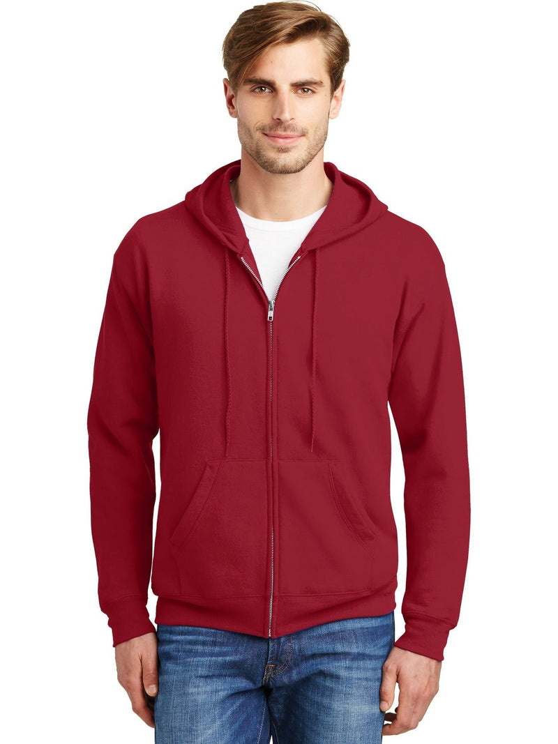 no-logo Hanes EcoSmart Full-Zip Hooded Sweatshirt-Regular-Hanes-Thread Logic