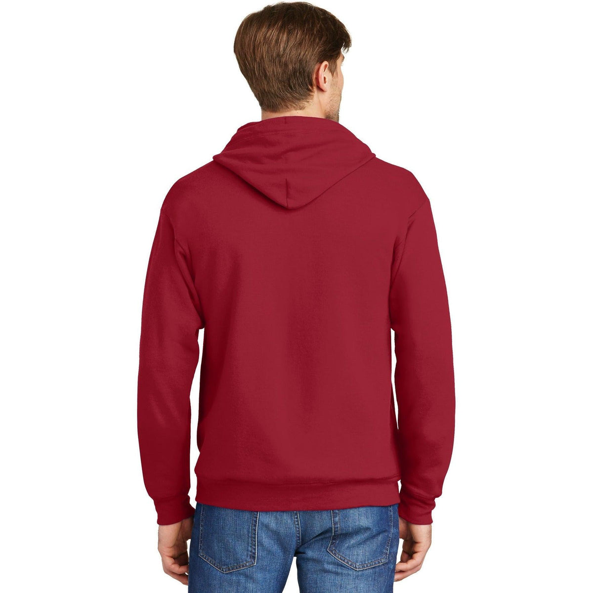no-logo Hanes EcoSmart Full-Zip Hooded Sweatshirt-Full Zips-Hanes-Thread Logic