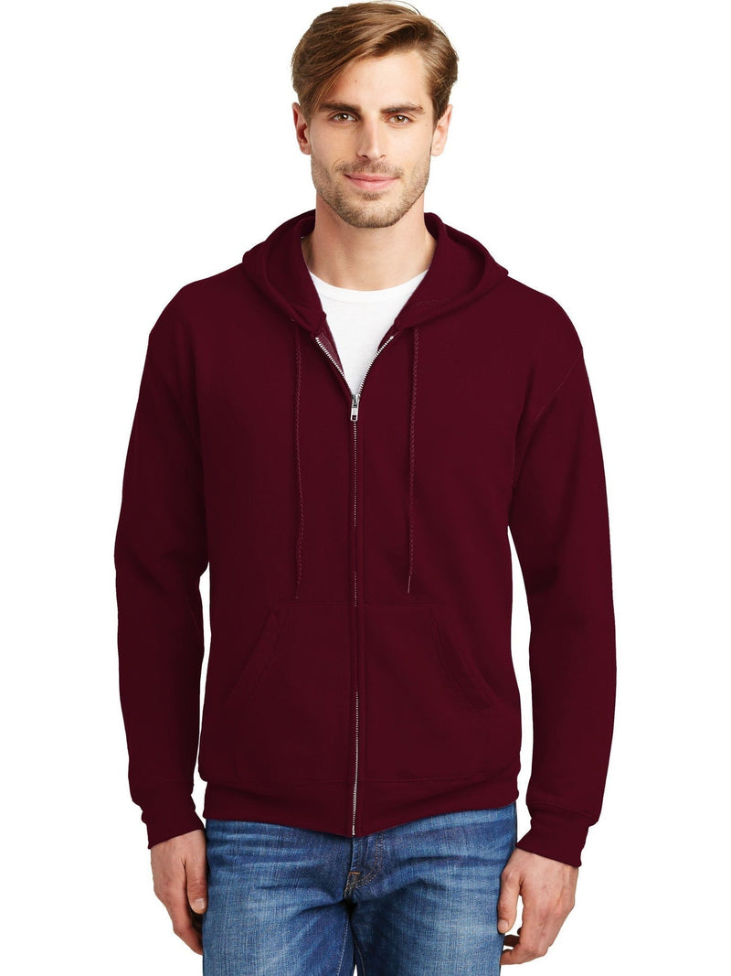 Hanes P180 Full Zip Sweatshirt with Custom Embroidery