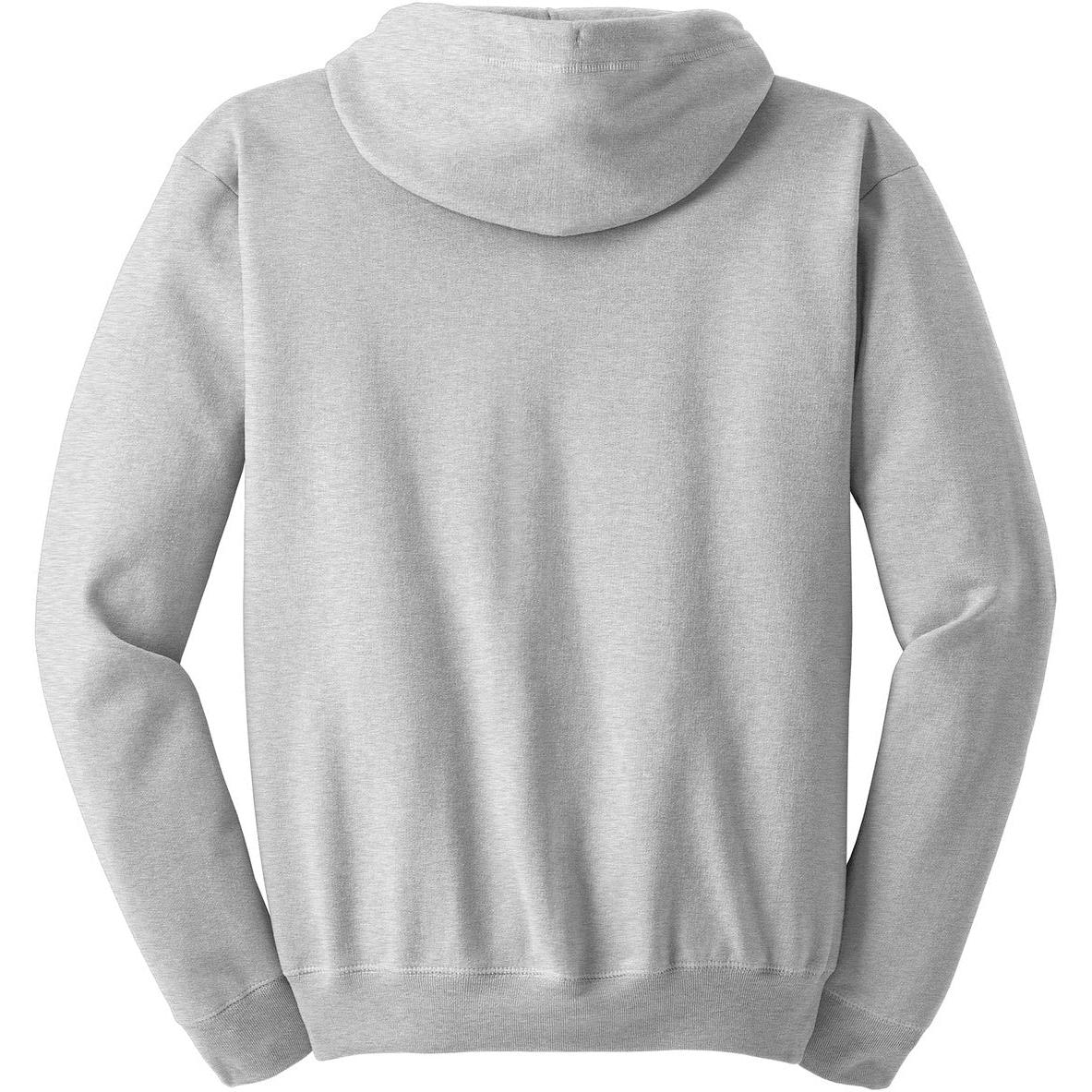 no-logo Hanes EcoSmart Full-Zip Hooded Sweatshirt-Full Zips-Hanes-Thread Logic