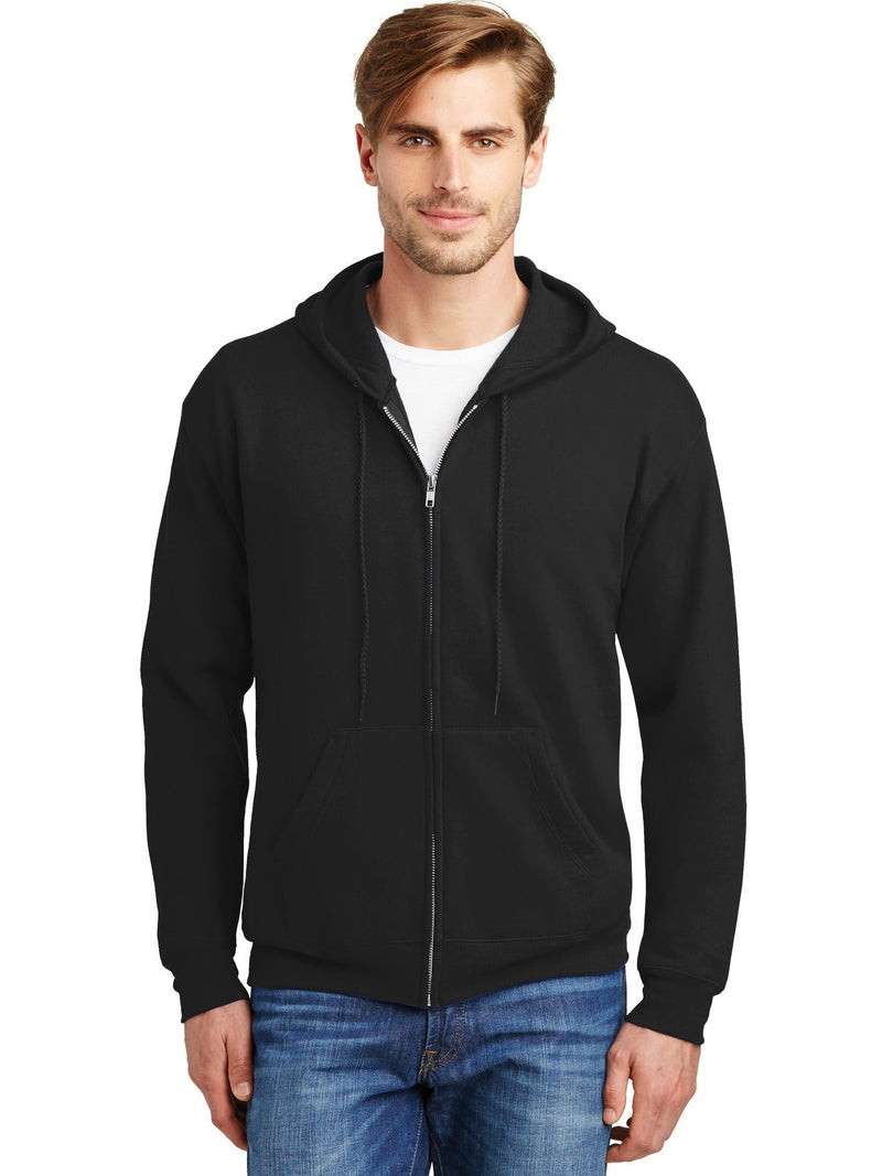 no-logo Hanes EcoSmart Full-Zip Hooded Sweatshirt-Regular-Hanes-Thread Logic