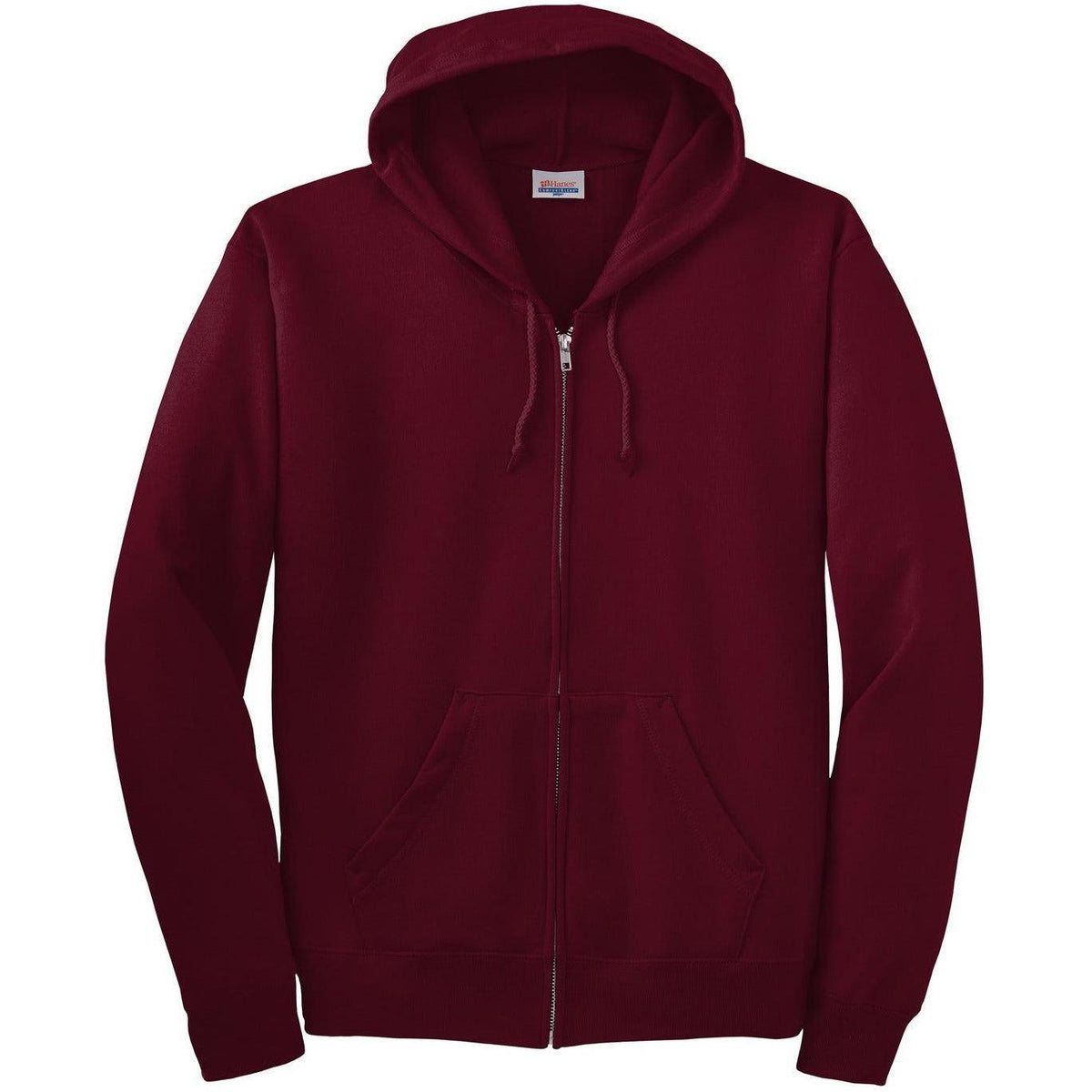 no-logo Hanes EcoSmart Full-Zip Hooded Sweatshirt-Full Zips-Hanes-Maroon-S-Thread Logic