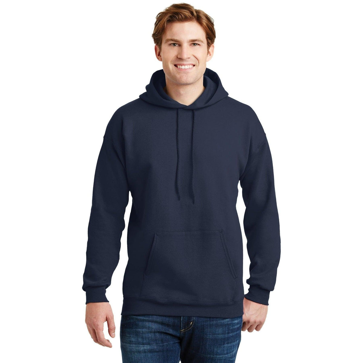 no-logo Hanes EcoSmart Pullover Hooded Sweatshirt-Hoodies-Hanes-Thread Logic