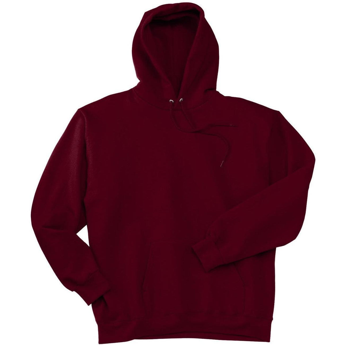 logo-left Hanes EcoSmart Pullover Hooded Sweatshirt-Hoodies-Hanes-Maroon-S-Thread Logic